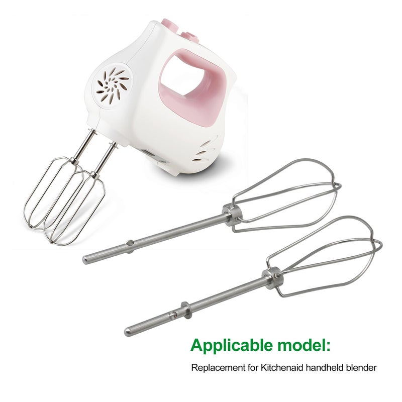 Walmine W10490648 Sliver Metal Hand Mixer Turbo Beaters Replacement for KHM Series, Replaces KHM2B, AP5644233, W10240913, PS4082859(Pack of 2) - Image 4